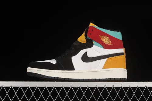 All categories Air Jordan Jordan series basketball shoes Air Jordan 1 High Air Jordan 1 Zoom CMFT AJ1 Joe 1 white, yellow and red color matching CT0978-016